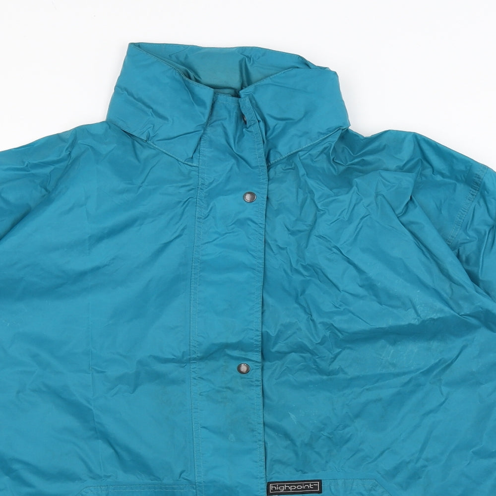Highpoint Womens Blue   Rain Coat Coat Size 12