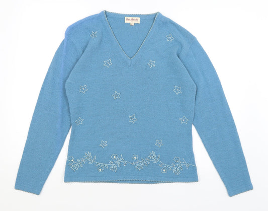 Bonmarche Womens Blue   Pullover Jumper Size S