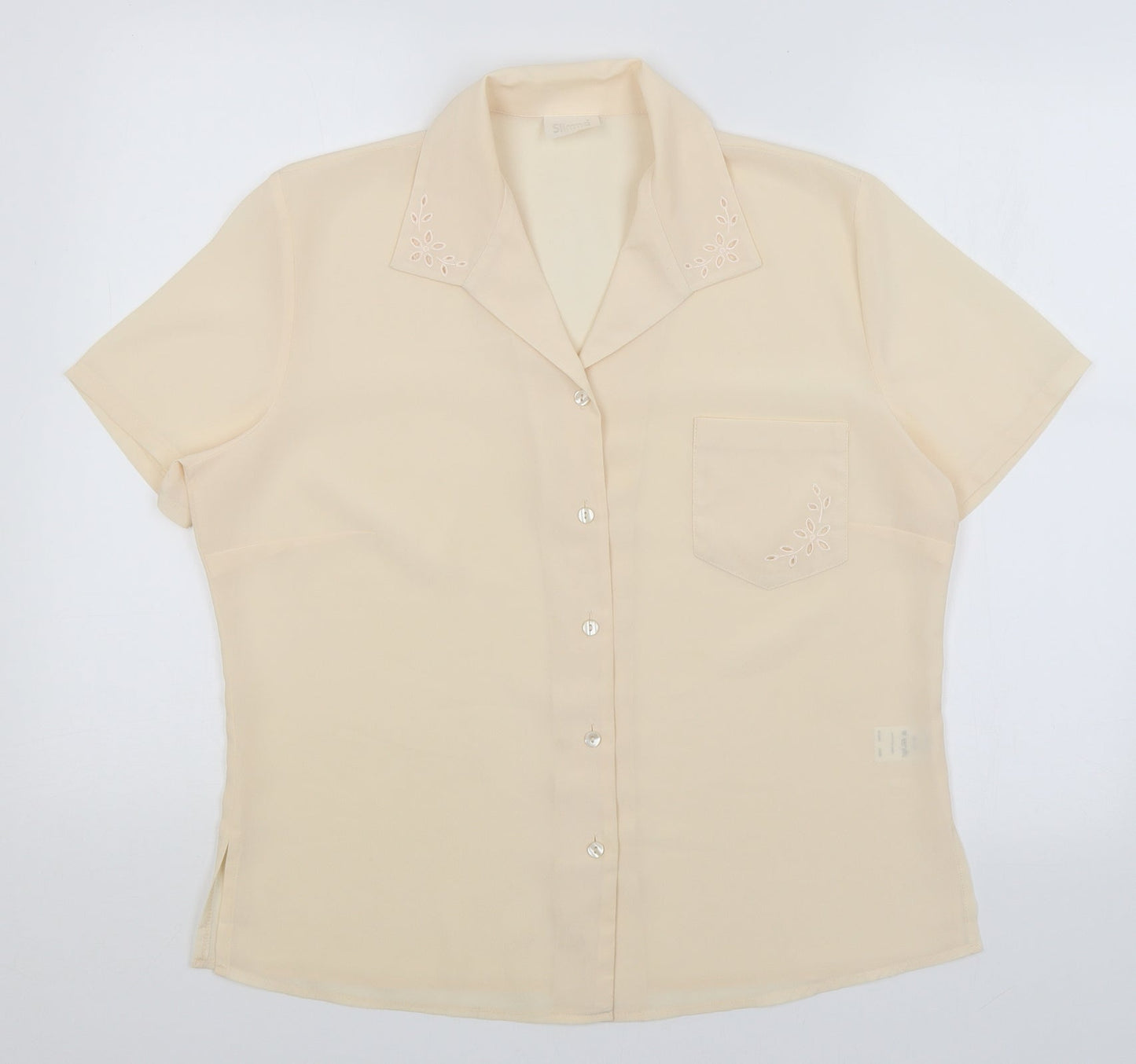 Slimma Womens Pink   Basic Button-Up Size 16