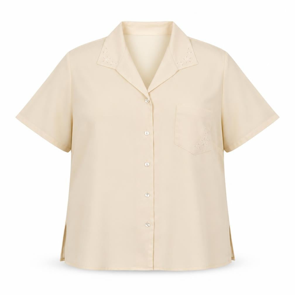 Slimma Womens Pink   Basic Button-Up Size 16