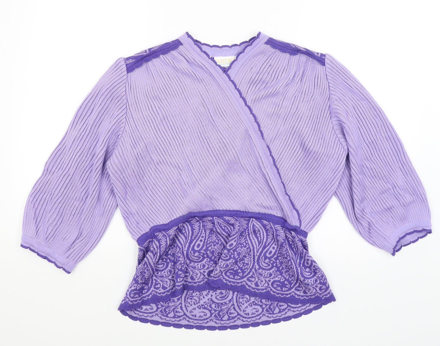 Meici Womens Purple   Pullover Jumper Size 16