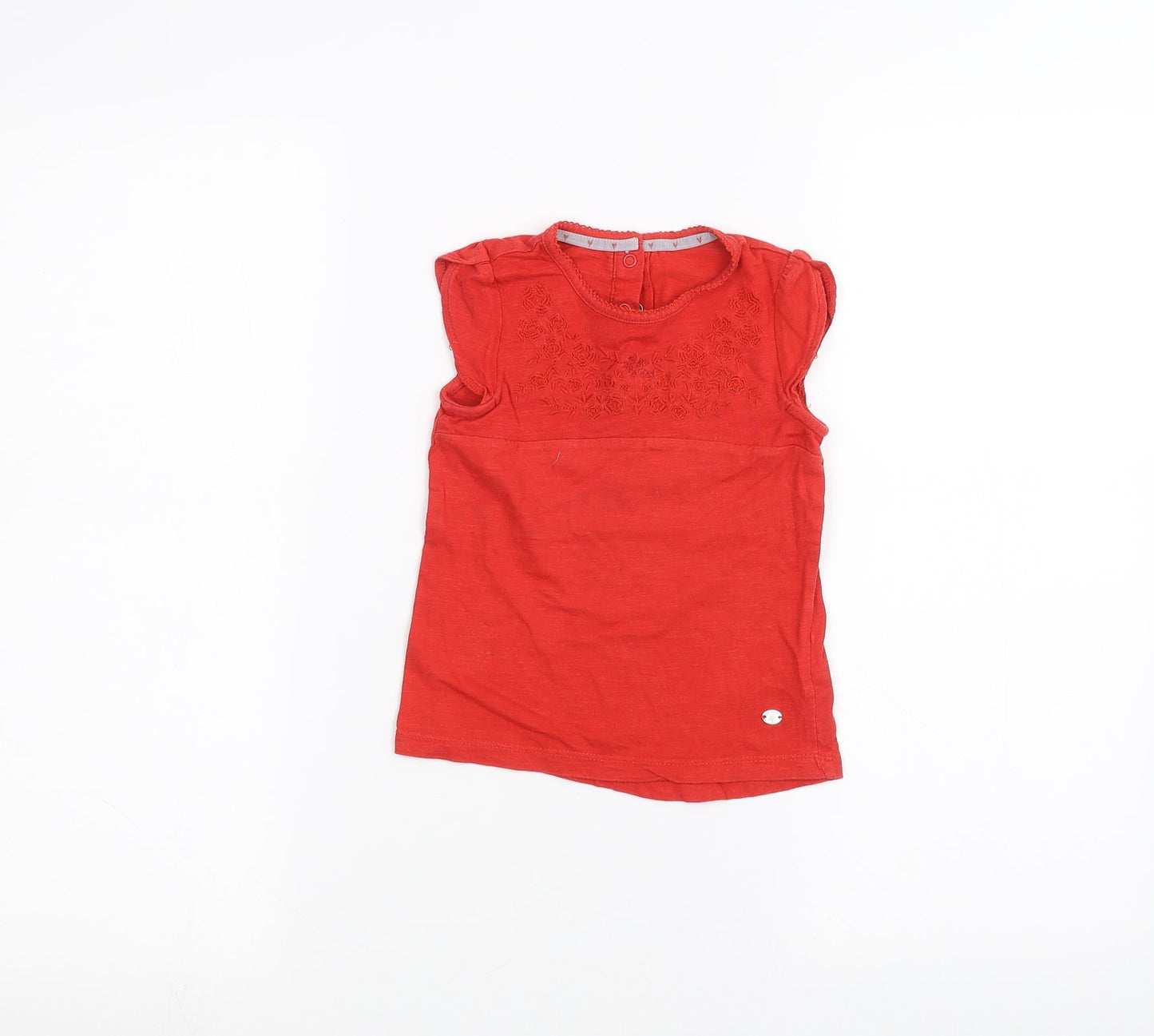 Mothercare Girls Red   Basic T-Shirt Size 2-3 Years