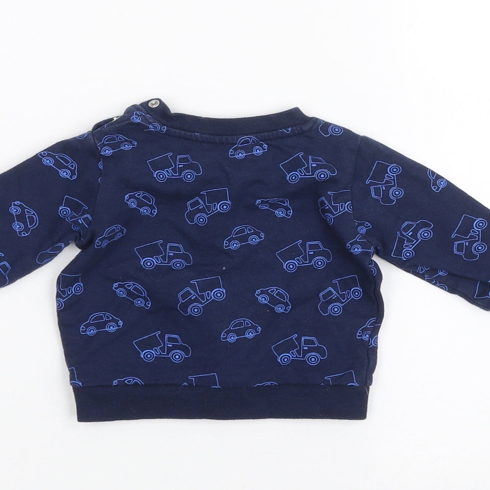 Peacocks Baby Blue   Pullover Jumper Size 0-3 Months