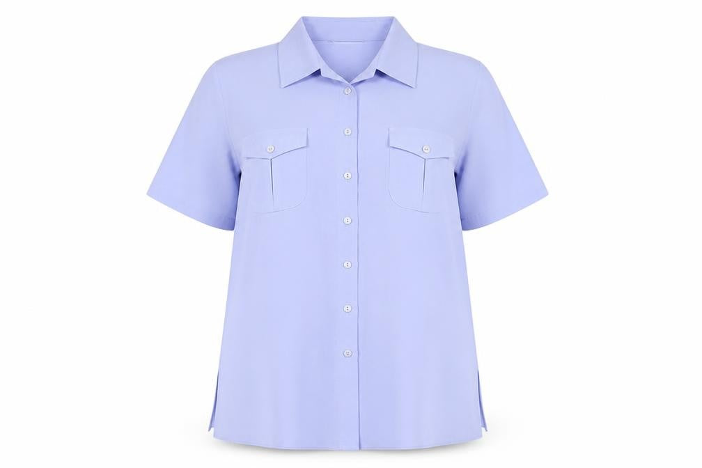 Lauren Duvar Womens Blue   Basic Button-Up Size 16