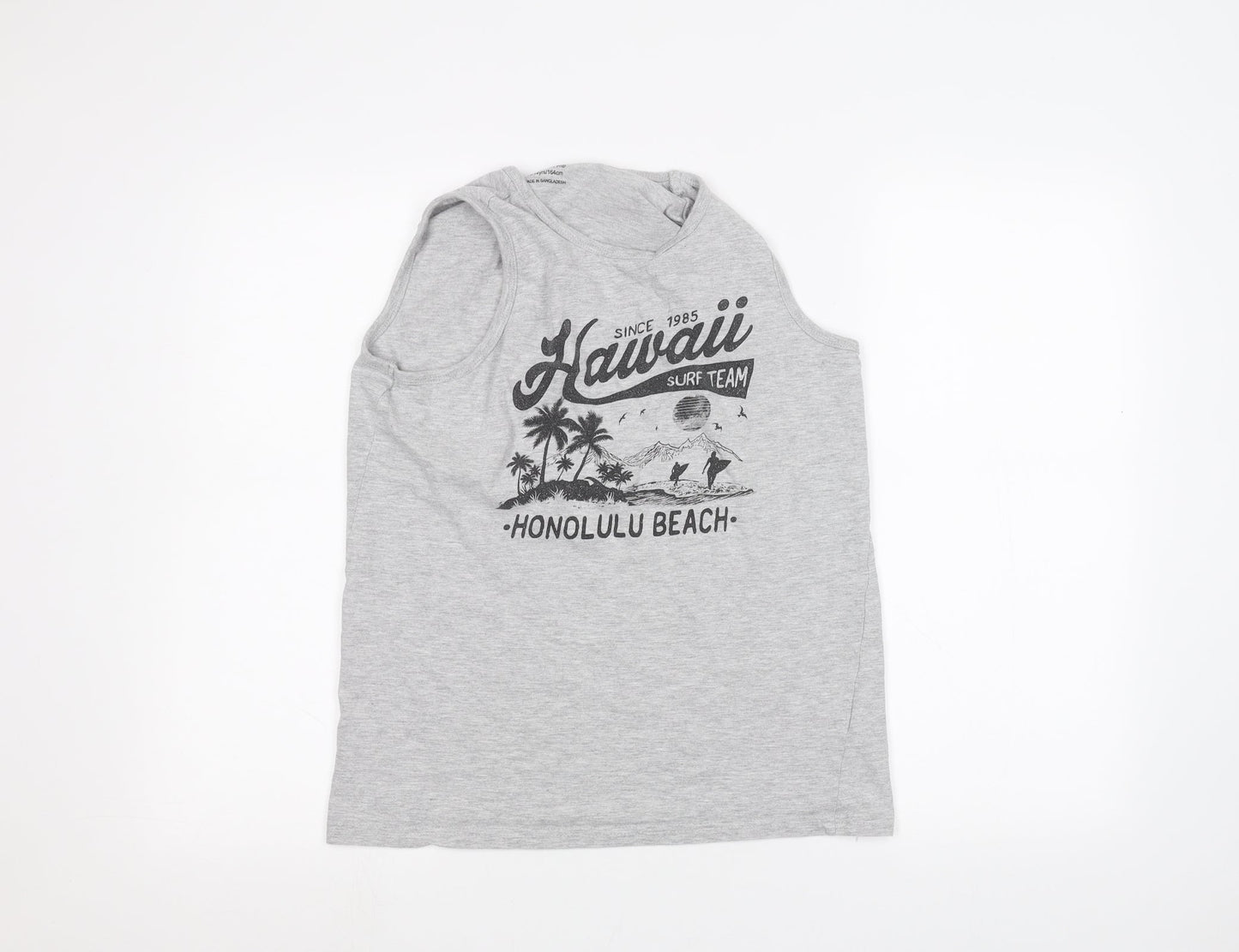 Primark Girls Grey   Basic Tank Size 13-14 Years