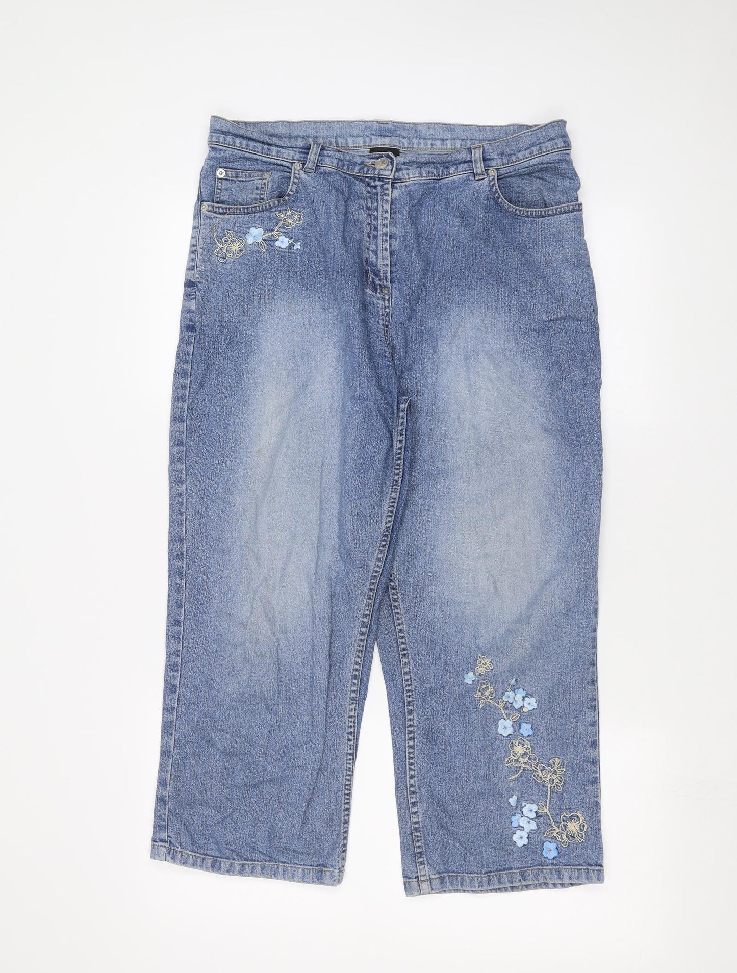 Universal Jeans  Womens Blue   Straight Jeans Size 32 in L22 in - cropped leg