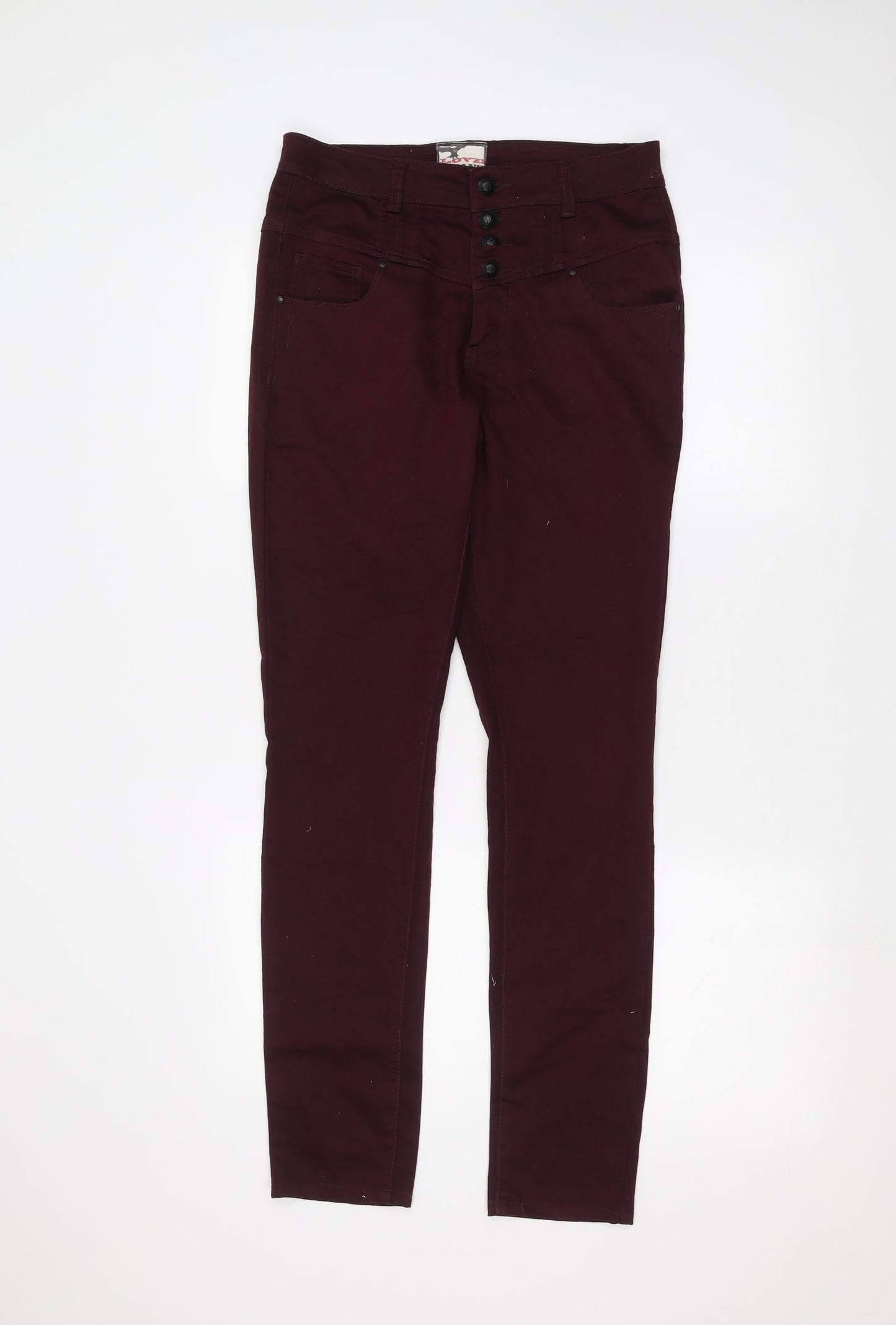 yesyes Womens Red   Skinny Jeans Size 12 L28 in