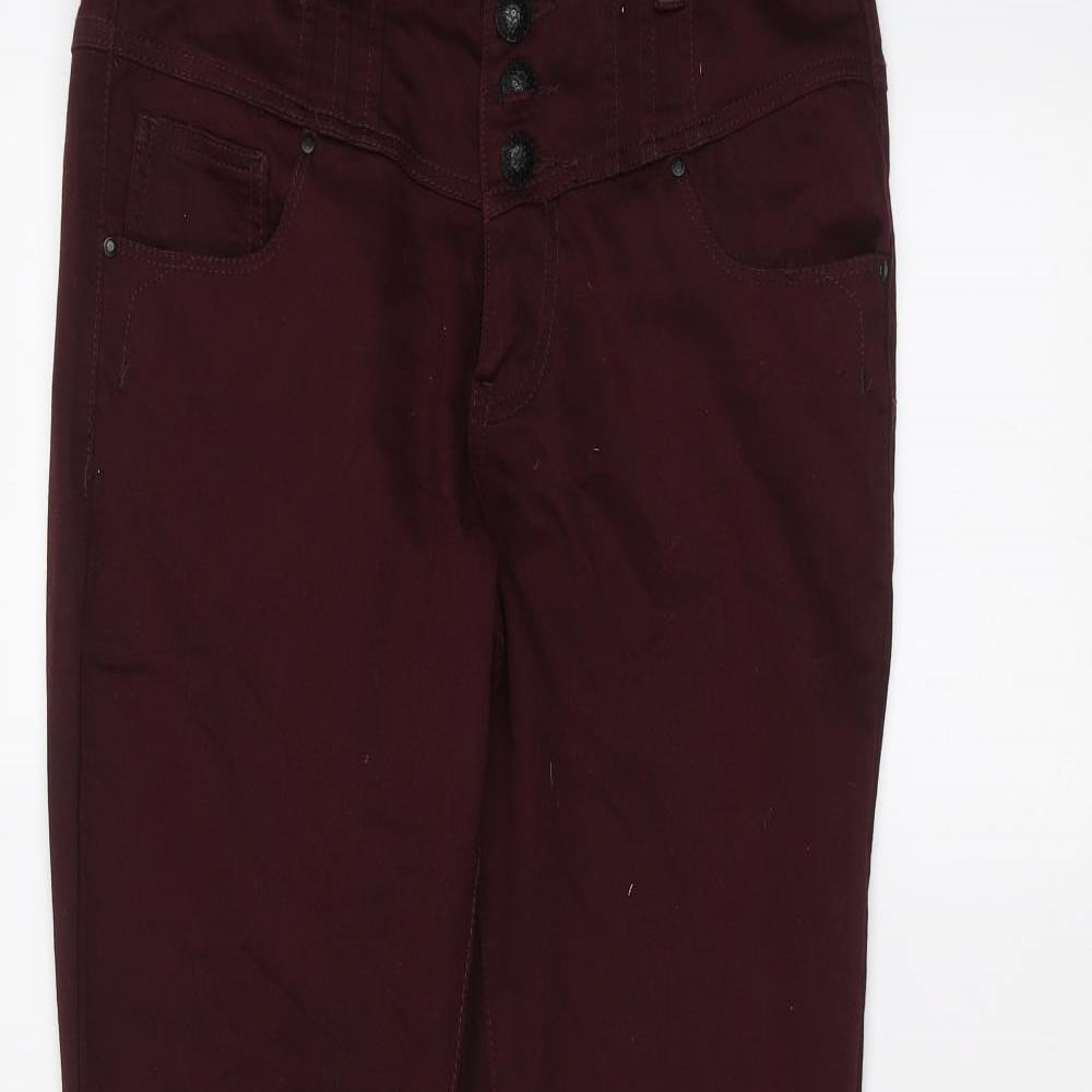 yesyes Womens Red   Skinny Jeans Size 12 L28 in