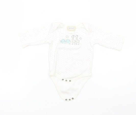 kyle & deena Baby White Polka Dot  Babygrow One-Piece Size 3-6 Months