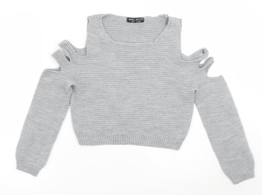 Select Womens Grey   Pullover Jumper Size 6