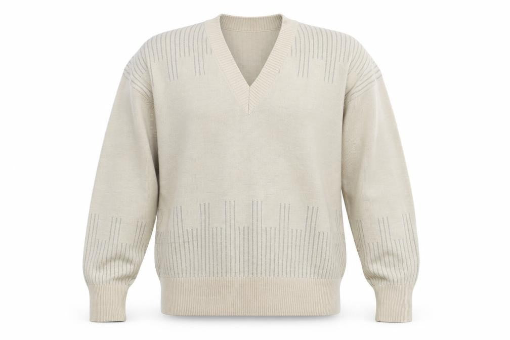 Pierrre sandan Mens Beige   Pullover Jumper Size L