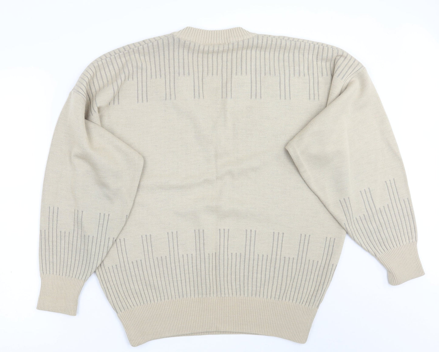 Pierrre sandan Mens Beige   Pullover Jumper Size L