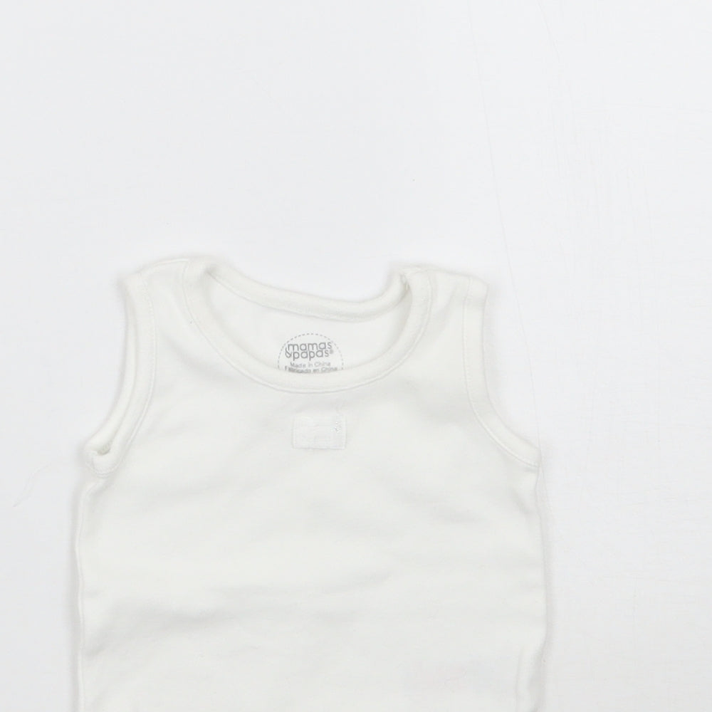 Mammas & Pappas Baby White   Babygrow One-Piece Size Newborn