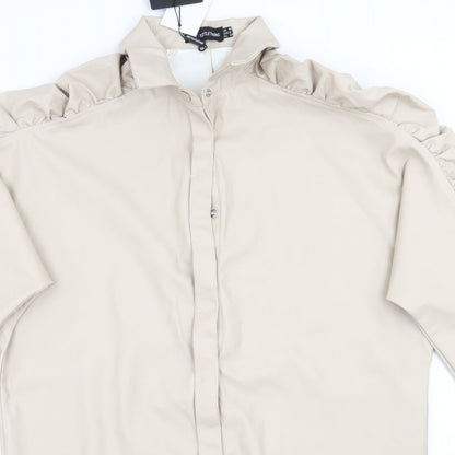 PRETTYLITTLETHING Womens Beige   A-Line  Size 10