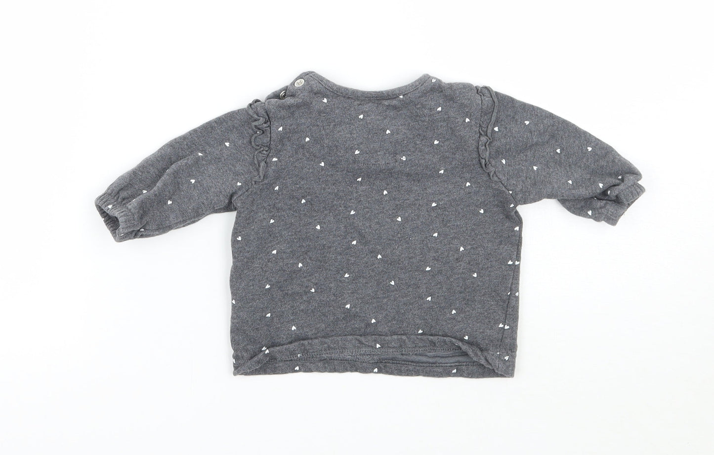 Disney Girls Grey   Basic T-Shirt Size 0-3 Months