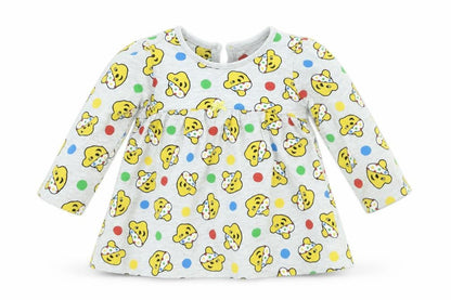 Front view of George girls’ grey geometric basic blouse, size 6-9, months