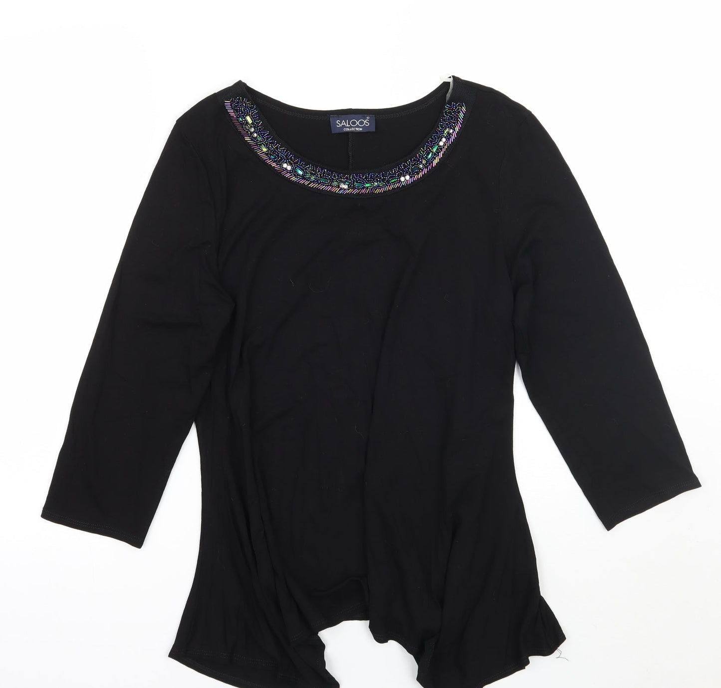 Saloos Womens Black   Basic T-Shirt Size L