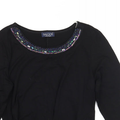 Saloos Womens Black   Basic T-Shirt Size L