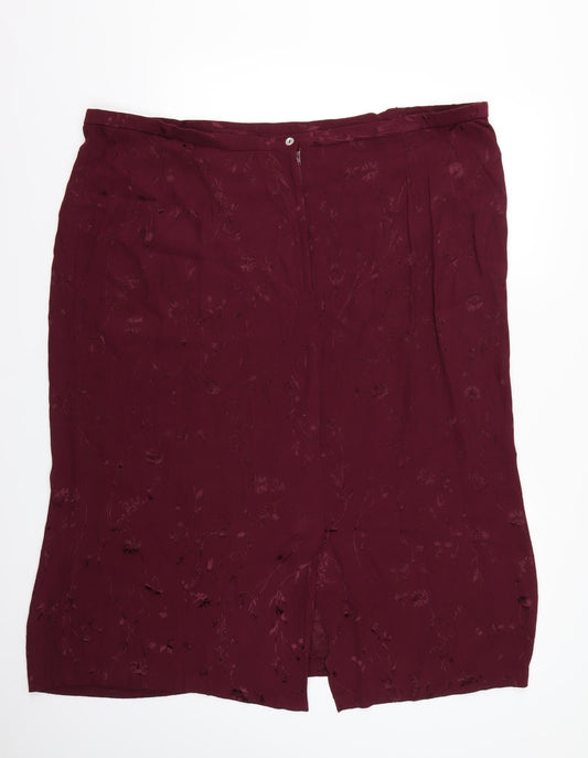 premier collection Womens Red Floral  Straight & Pencil Skirt Size 30
