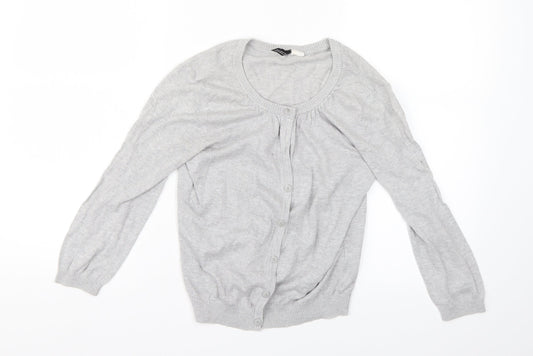 H&M Womens Grey   Cardigan Jumper Size 8