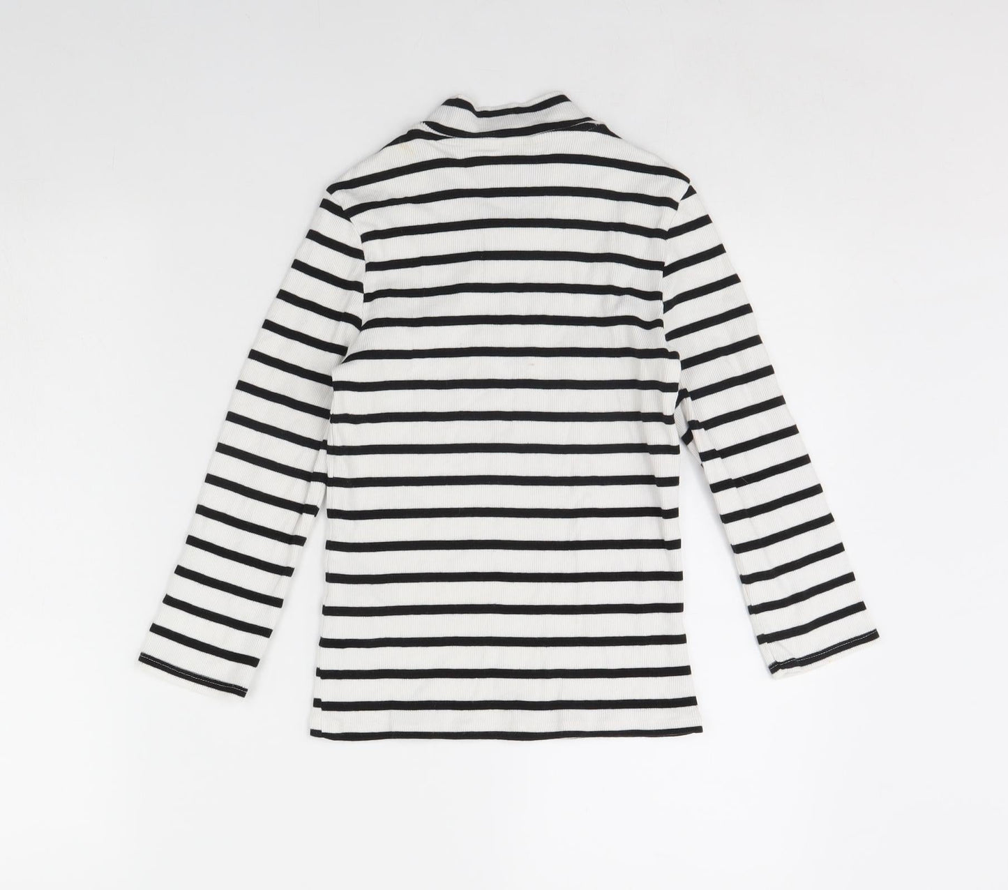 Monki Womens White Striped  Basic Blouse Size XS