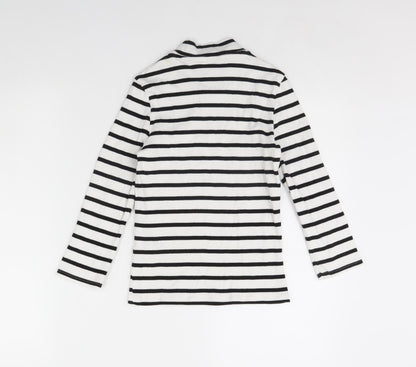 Monki Womens White Striped  Basic Blouse Size XS