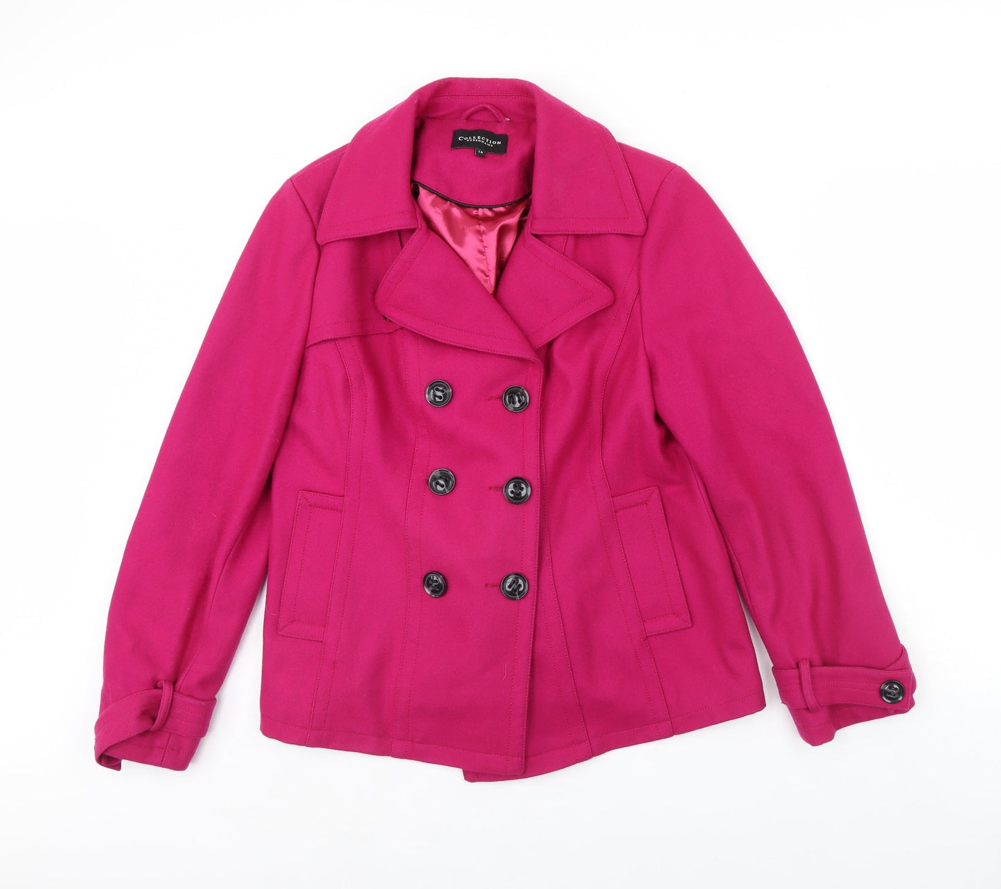 Debenhams Womens Pink   Overcoat Coat Size 14