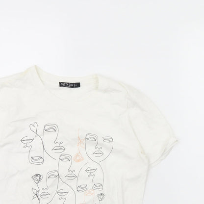 Nasty Gal Womens White   Basic T-Shirt Size S