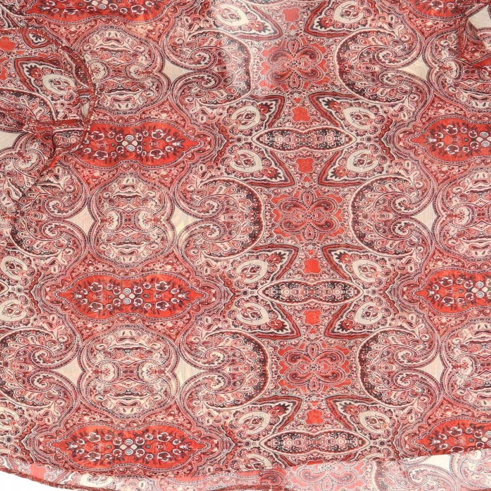 George Womens Red Fair Isle  Basic Button-Up Size 10