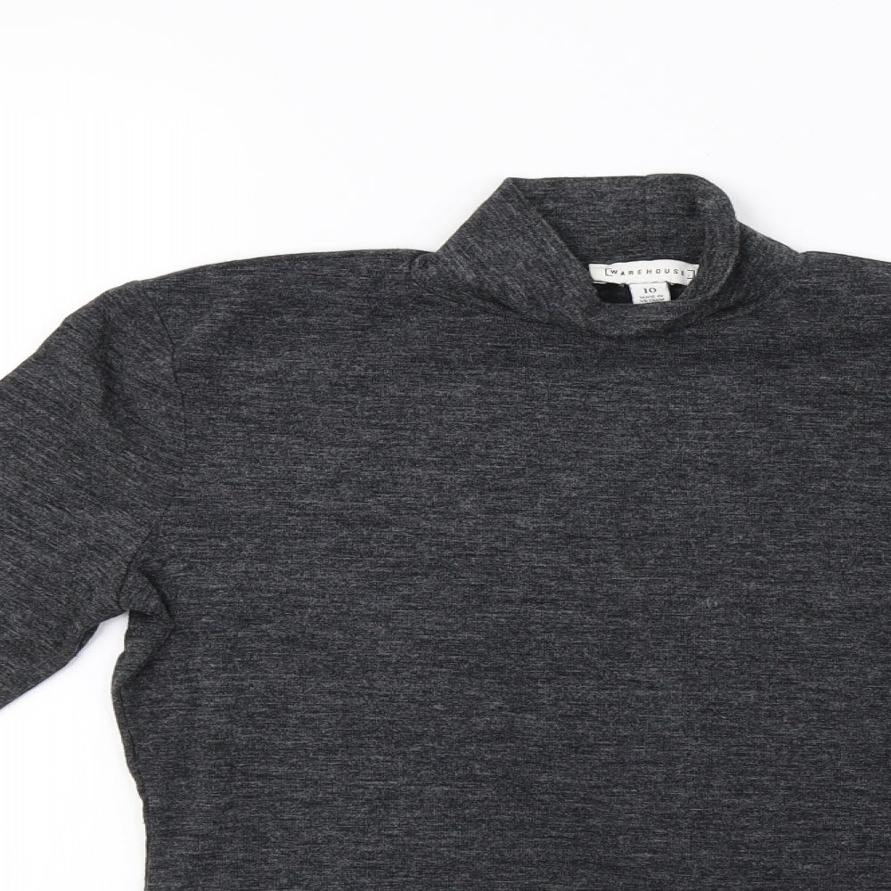 Warehouse Womens Grey   Pullover Sweatshirt Size 10