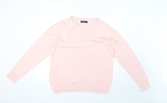 F&F Womens Pink  Knit Pullover Sweatshirt Size 10