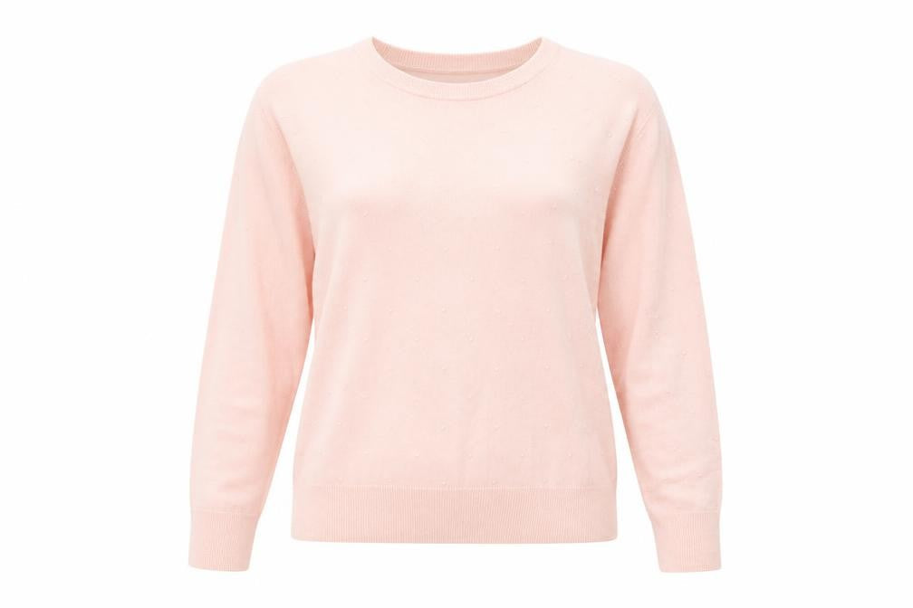 F&F Womens Pink  Knit Pullover Sweatshirt Size 10