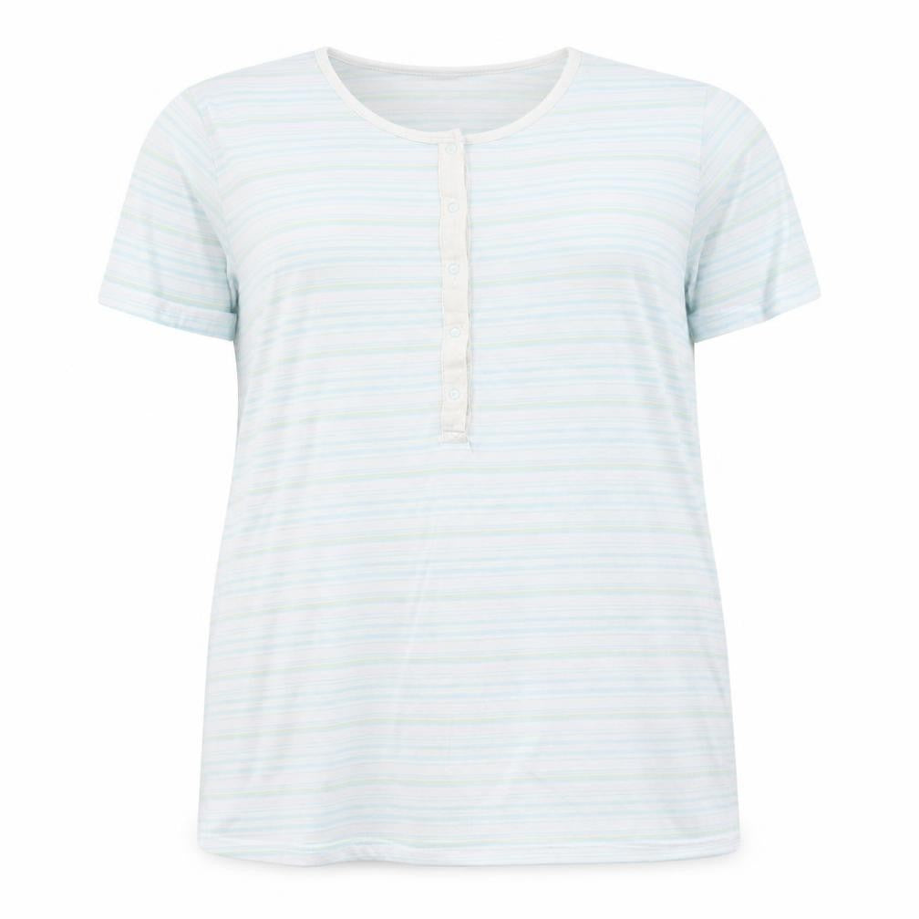 Marks & Spencer Womens Blue Striped  Top Pyjama Top Size 14