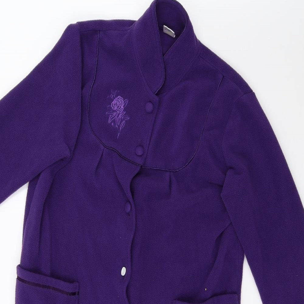 Preworn Womens Purple  Fleece Jacket  Size 12