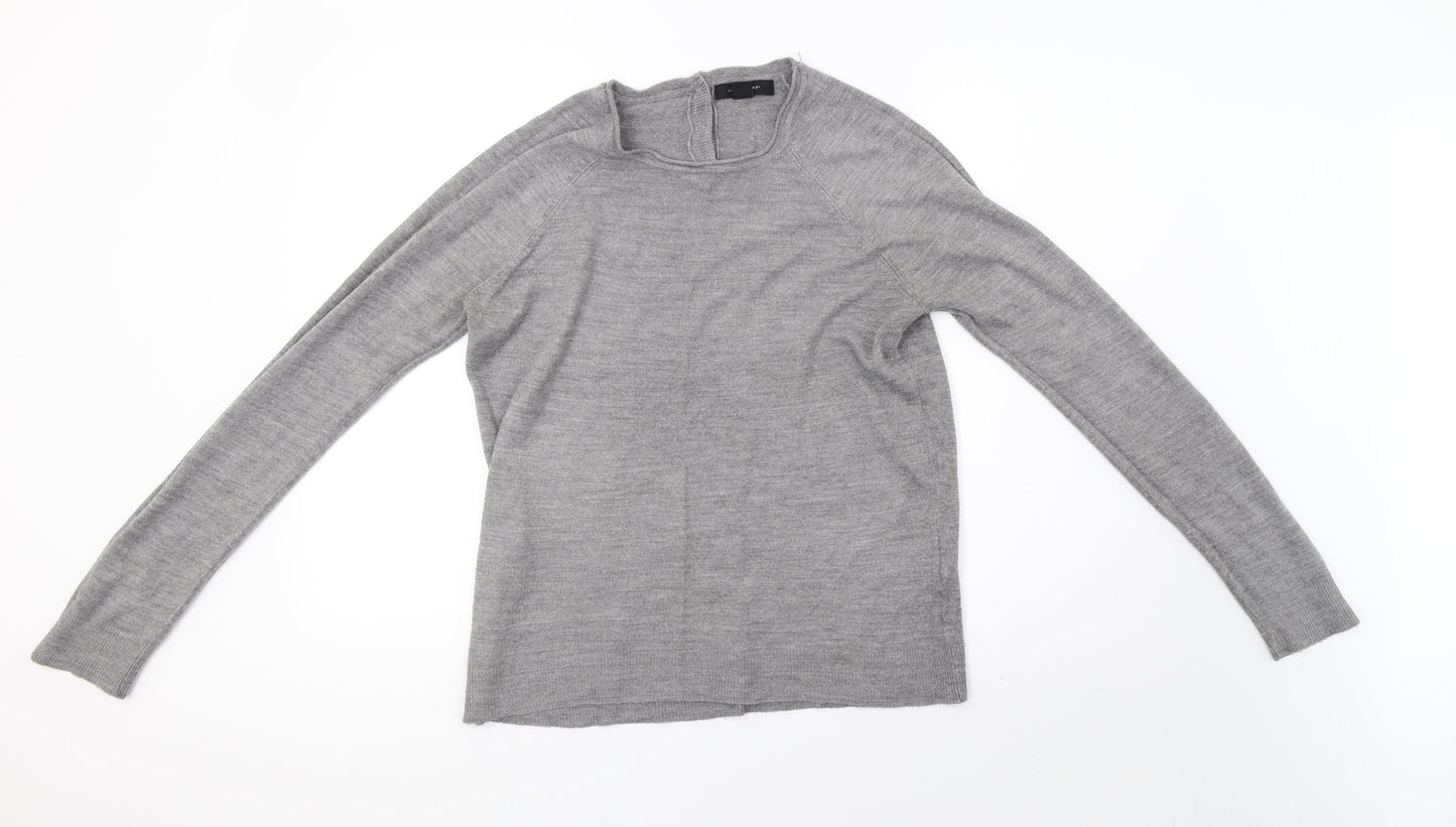 Primark Womens Grey  Knit Pullover Sweatshirt Size 12