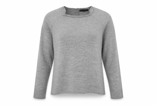 Primark Womens Grey  Knit Pullover Sweatshirt Size 12
