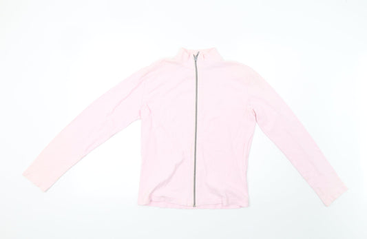 VILA Womens Pink   Full Zip Sweatshirt Size L