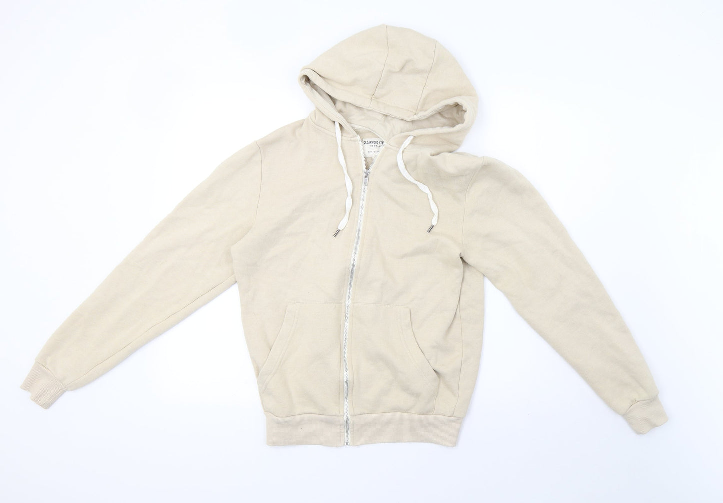 Cedar Wood State Mens Beige   Full Zip Hoodie Size XS