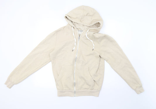 Preloved Cedar Wood State Mens Beige   Full Zip Hoodie Size XS - Front