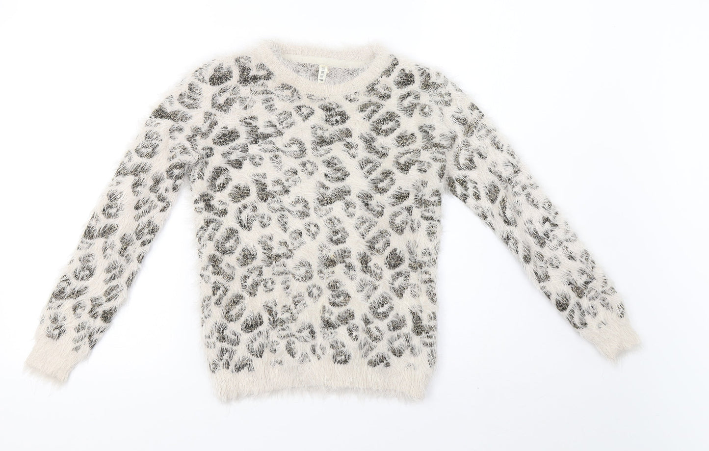 Primark Girls Brown Animal Print  Pullover Sweatshirt Size 10-11 Years