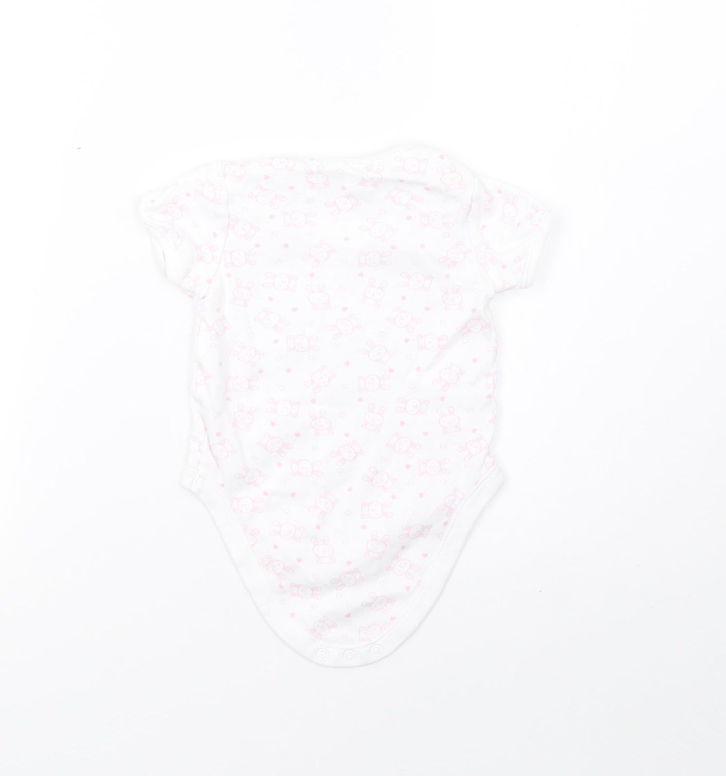 F&F Girls White Polka Dot  Babygrow One-Piece Size 9-12 Months