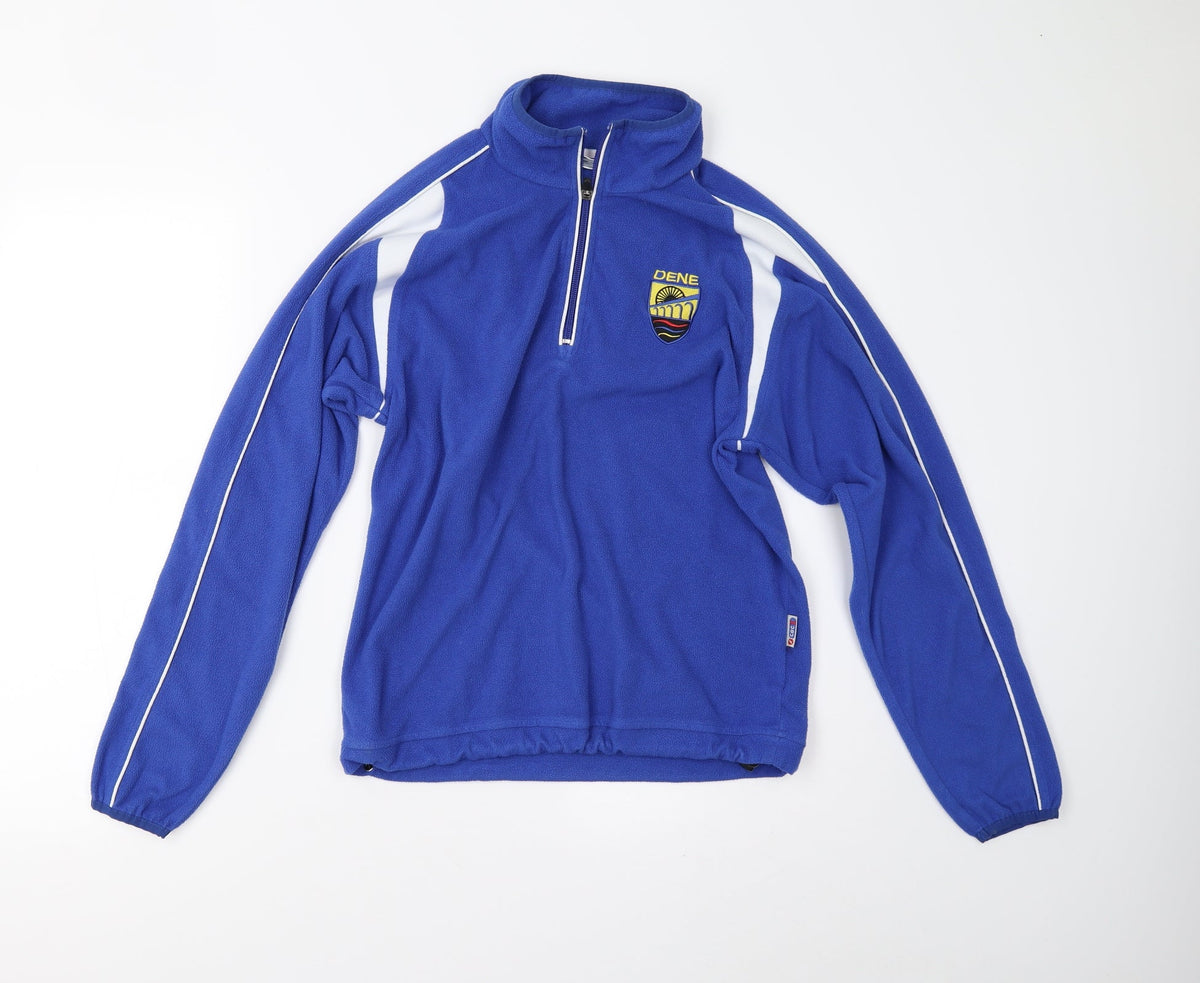 SW Boys Blue  Fleece Henley Jumper Size M  - DENE