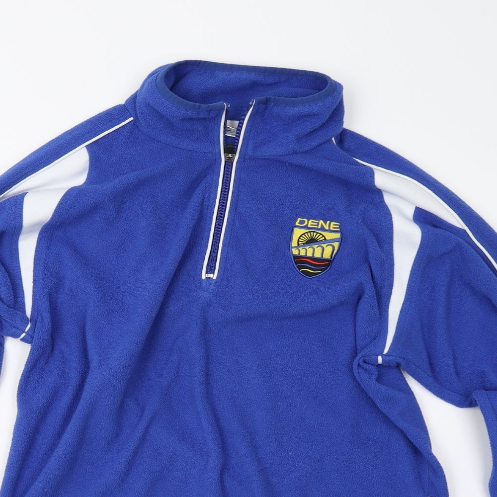 SW Boys Blue  Fleece Henley Jumper Size M  - DENE
