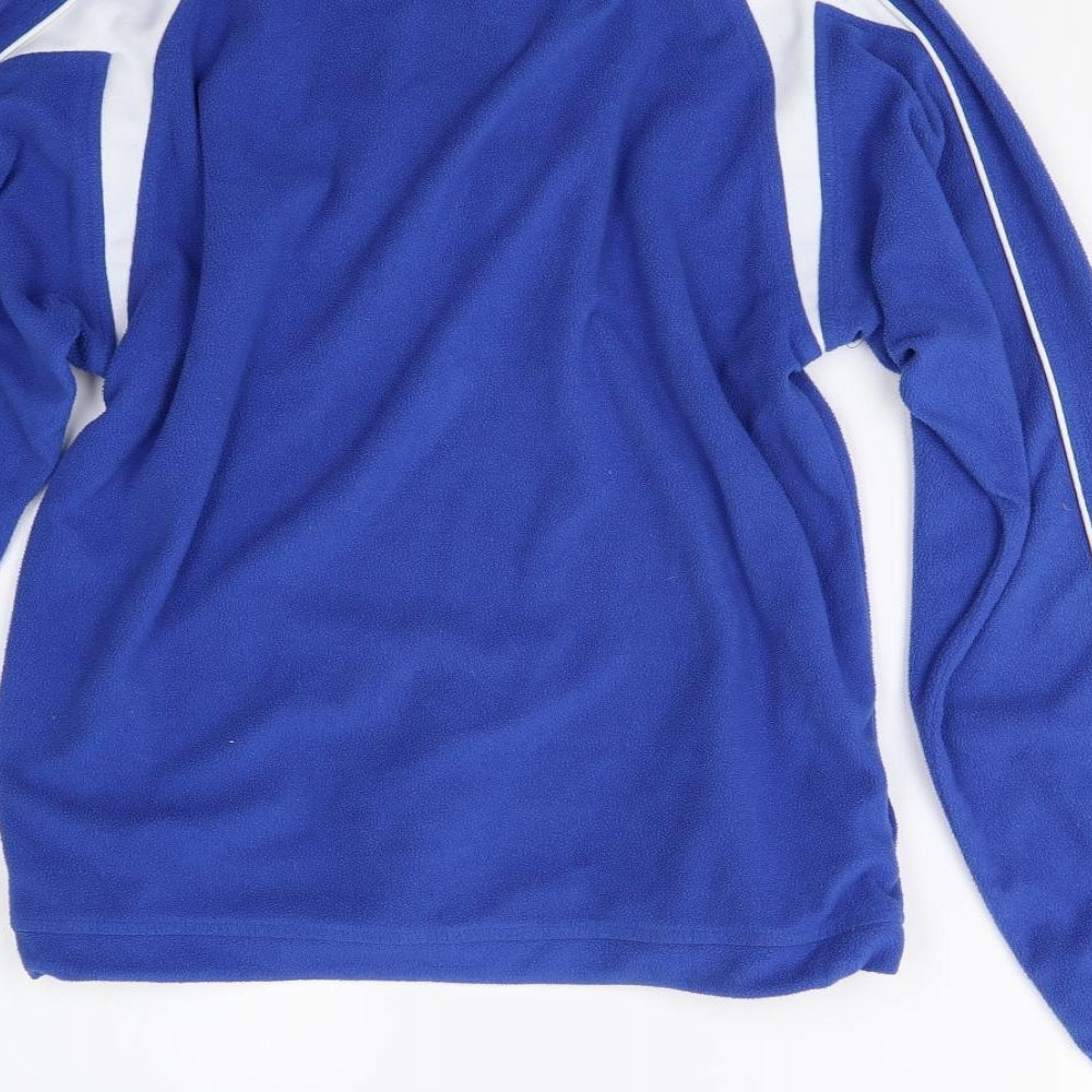 SW Boys Blue  Fleece Henley Jumper Size M  - DENE