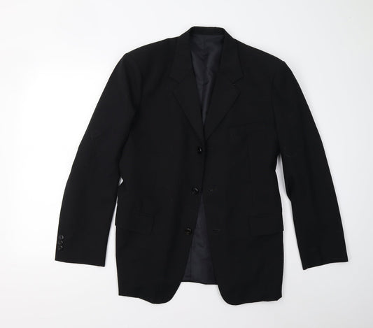 Preworn Mens Black   Jacket Suit Jacket Size 36