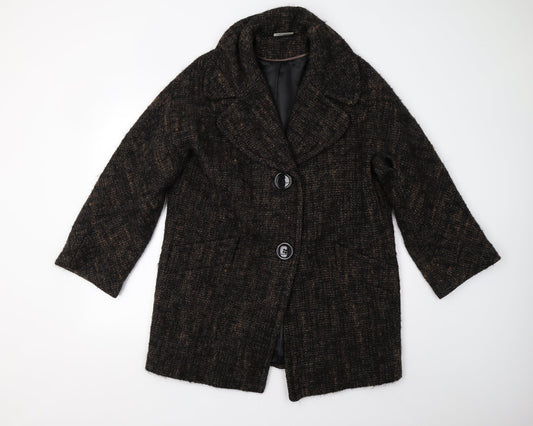 Wallis Womens Brown   Overcoat Coat Size M
