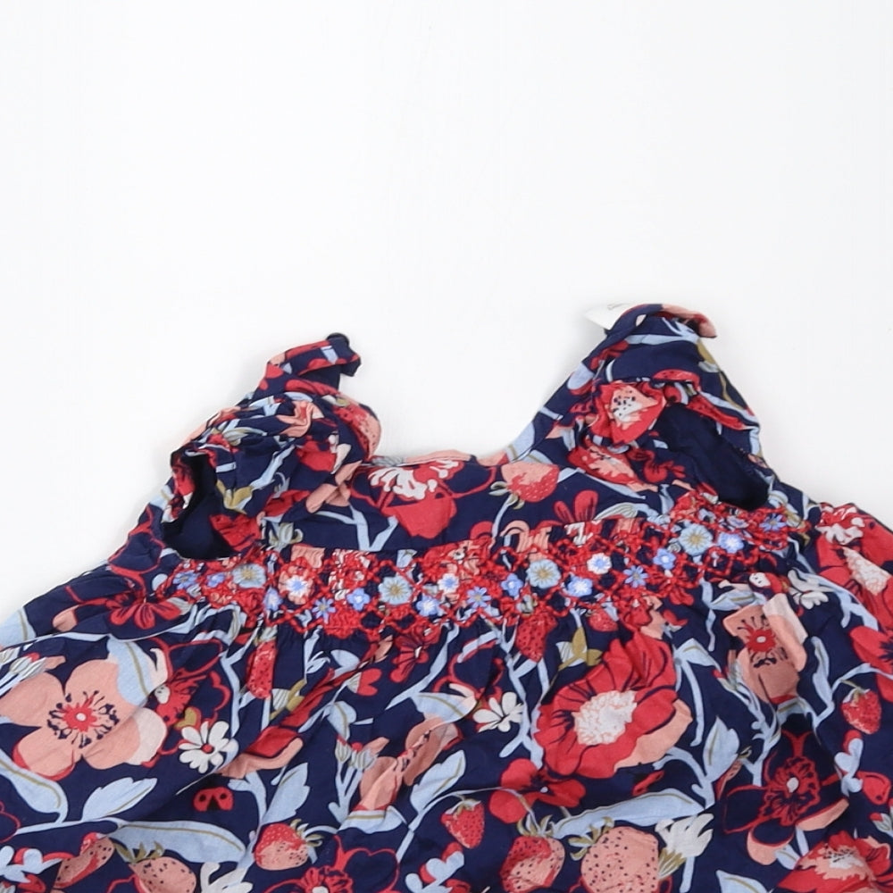 Preloved NEXT Girls Multicoloured Floral  Fit & Flare  Size 3-6 Months - Detail