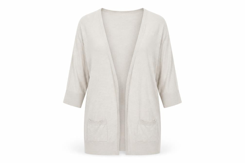 Topshop Womens Beige  Knit Cardigan Jumper Size 10