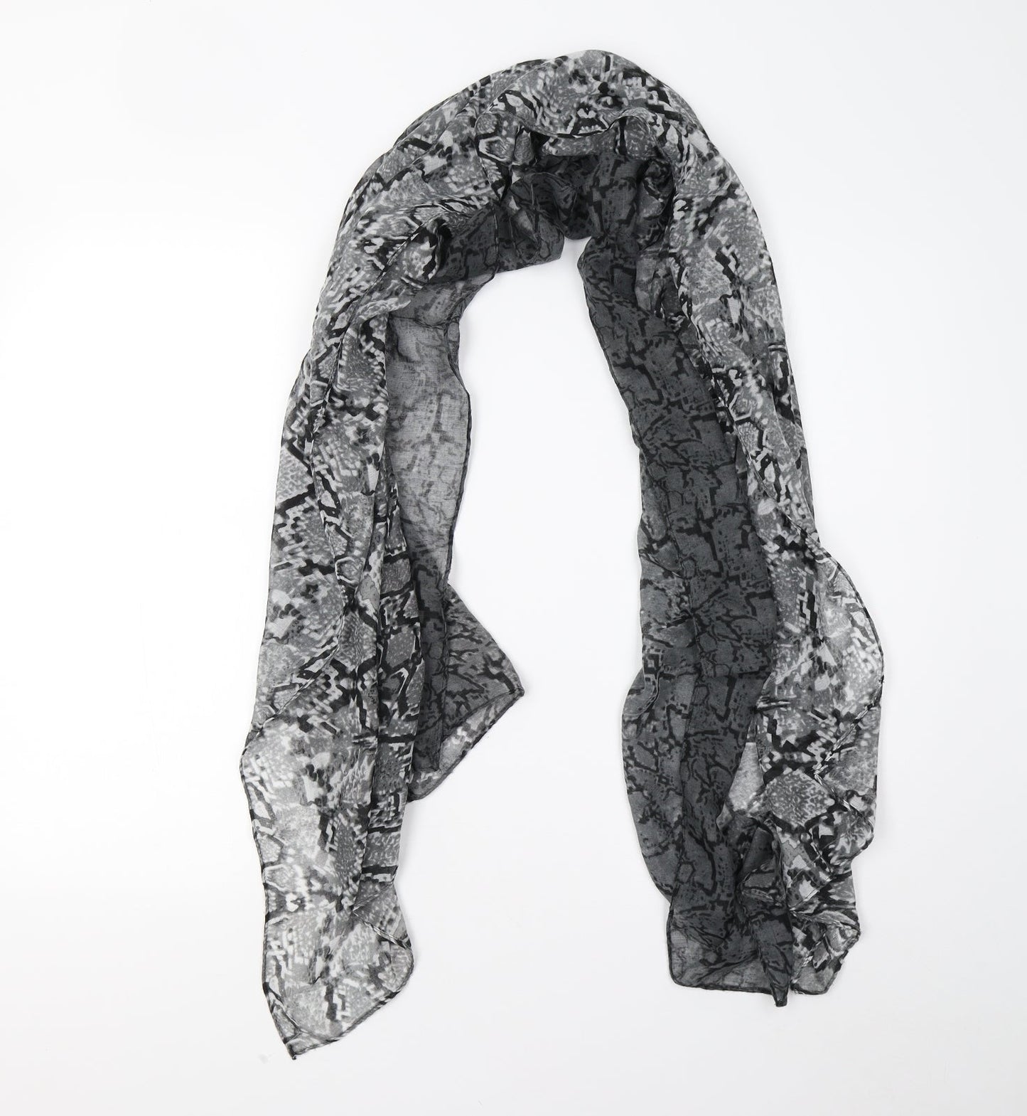 Preworn Womens Grey Animal Print   Scarf