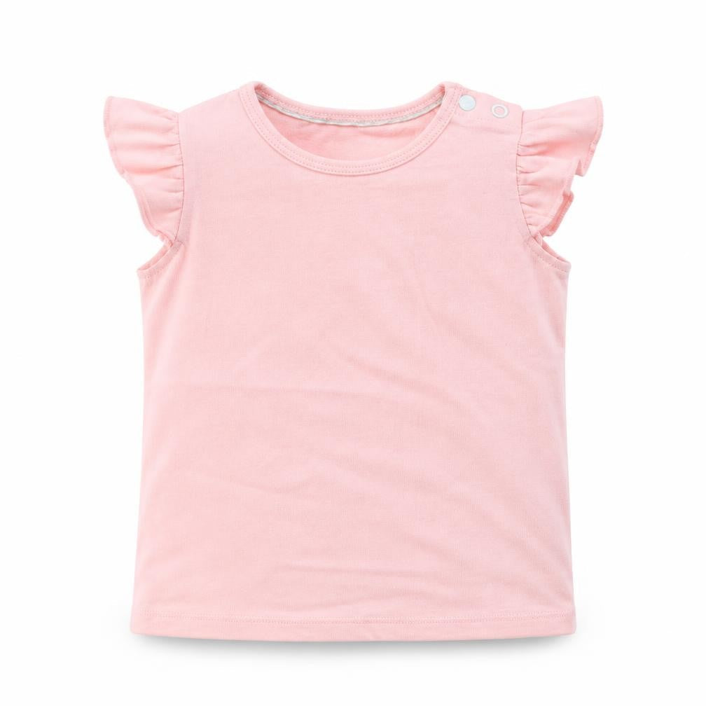 Lupila Girls Pink   Basic T-Shirt Size 12-18 Months